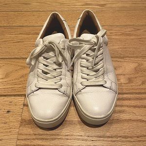 Frye Ivy Low Lace White Leather Sneakers